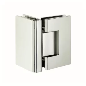 glass hinge 90 degree square profile glass to glass light duty