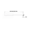 adjustable Frameless Shower Door Fixed Panel Wall-To-Glass Support Bar size