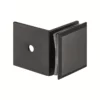 wall to glass 90 degree shower clamp matte black