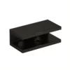 Square U Glass Shower Door Clamps matte black