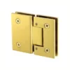 shower door with hinges 180 Degree Standard Duty Adjustable Glass to glass square profile Gold Finish
