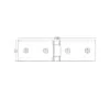 Glass to Glass 180 Degree rectangle inswings hinges size
