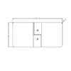 LSH012 and LSH016 compact glass-to-glass lifting hinge dimensions: 122 by 60 mm with R6 corners