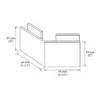 MAXGO GC236 square 135 degree glass clamp dimension drawing, 51 mm height and 64 mm length