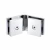 MAXGO GC236 square 135 degree glass-to-glass clamp in polished chrome