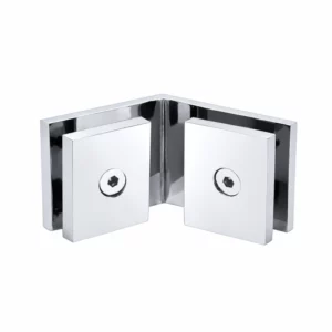MAXGO GC236 square 135 degree glass-to-glass clamp in polished chrome