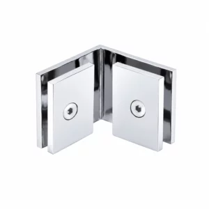 MAXGO GC291 square 90 degree glass-to-glass clamp in polished chrome