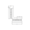 SCS090 90 degree glass to glass clamp dimensions drawing