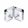 MAXGO GC091 beveled 90 degree glass-to-glass clamp in polished chrome